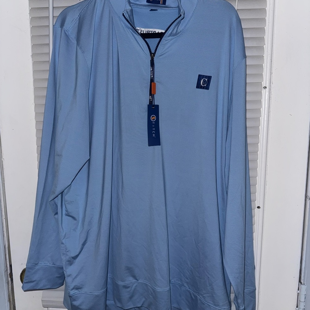 Men's Sky Blue Quarter-Zip Pullover